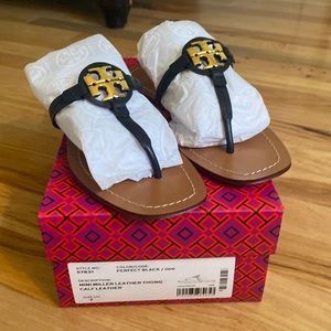 Tory Burch Mini Miller Leather Thong Sandal